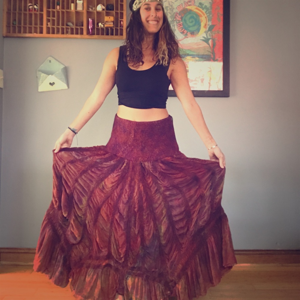 One-of-a-kind handcrafted gorgeous long skirt